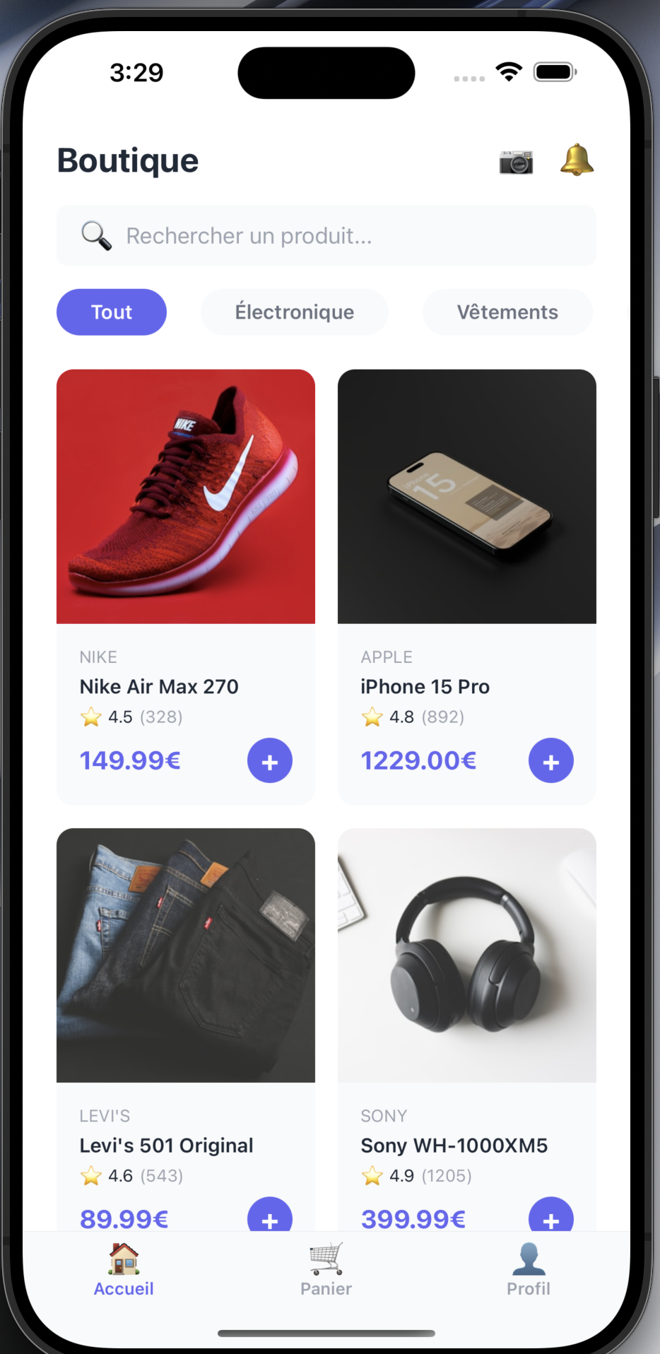Template Ecommerce Mobile App